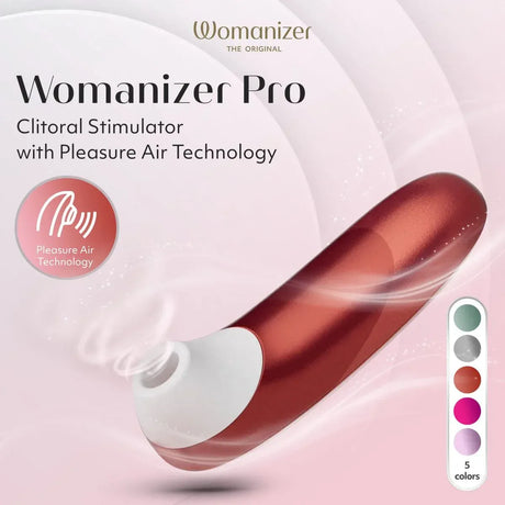 Womanizer Pro Bordeaux Red for Luxury Touchless Clitoral Stimulation