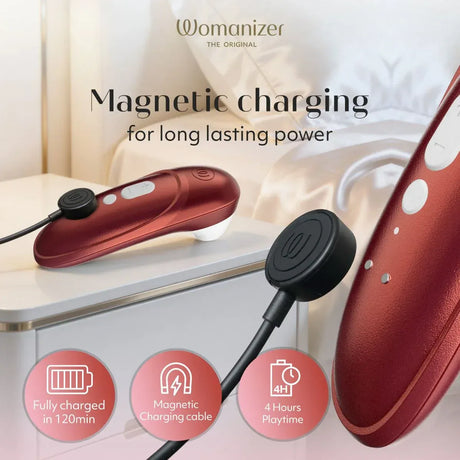 Womanizer Pro Bordeaux Red for Luxury Touchless Clitoral Stimulation