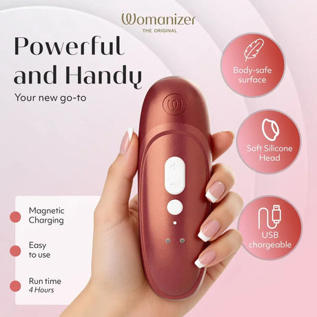Womanizer Pro Bordeaux Red for Luxury Touchless Clitoral Stimulation