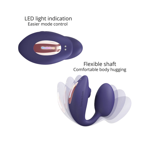 Wonderlover G-Spot & Clitoral Stimulator - MIDNIGHT INDIGO