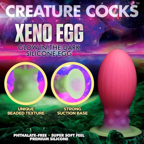 Xeno Egg Glow in the Dark Silicone Egg Dildo