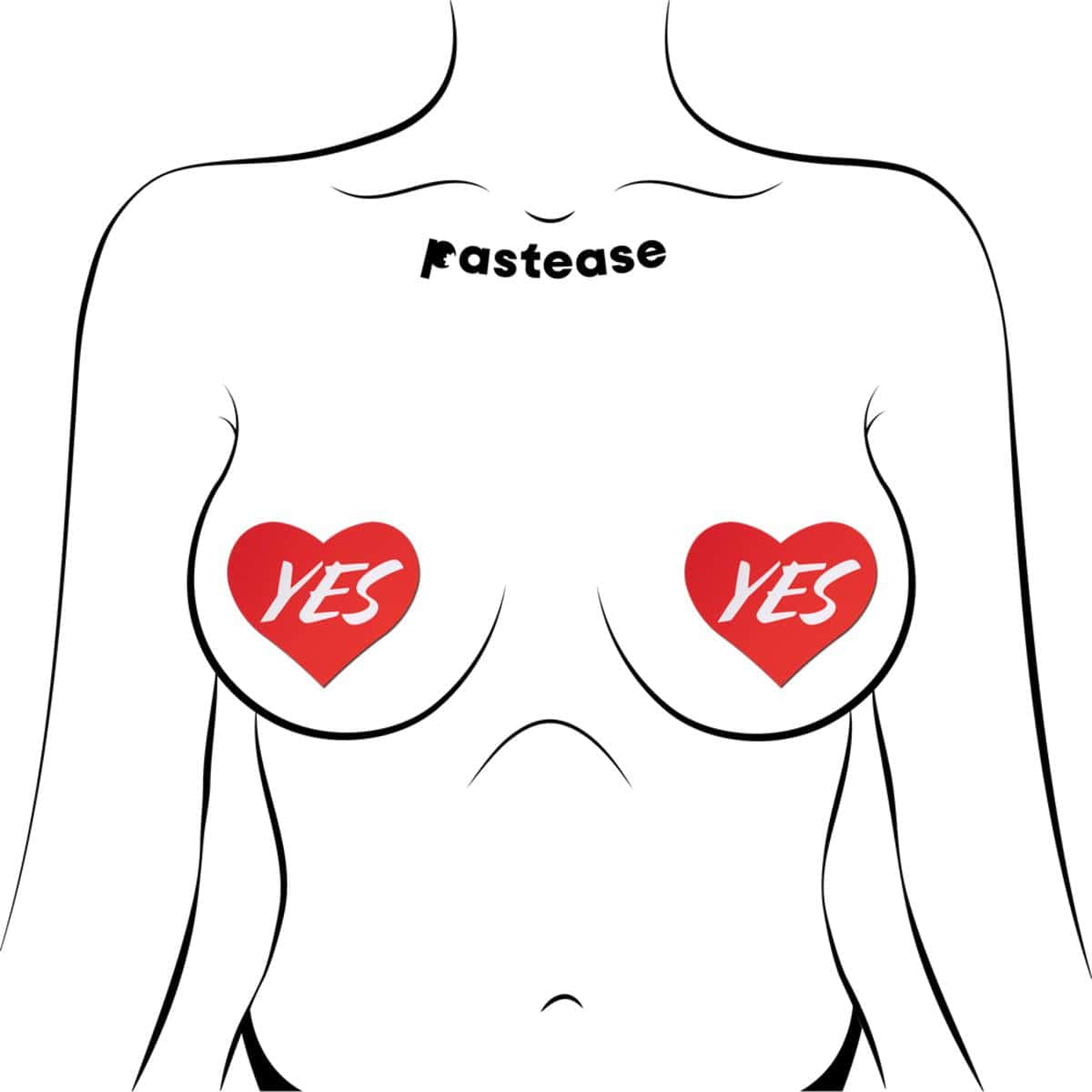 'YES' Red Heart Pasties * test