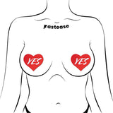 'YES' Red Heart Pasties * test