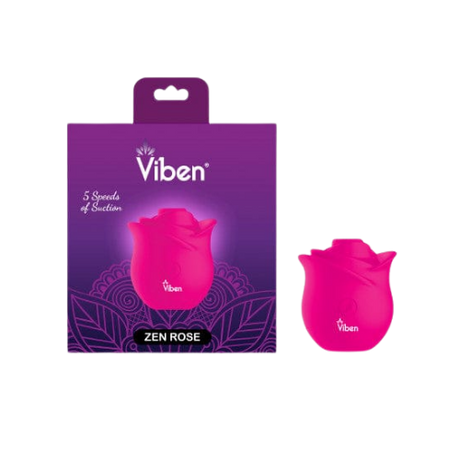 Zen Rose Vibrator - Hot Pink - Handheld Rose