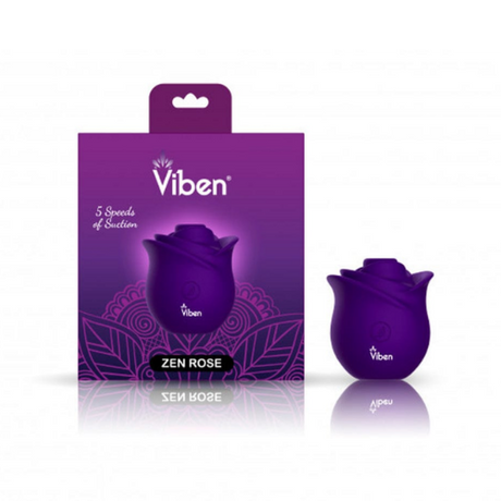Zen Rose Vibrator - Violet - Handheld Rose
