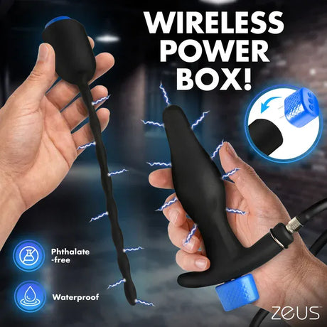 Zeus Electrosex Inflatable Anal Plug & Urethral Sound E-Stim Kit